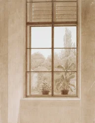 Venster met uitzicht op het park, 1810-1811