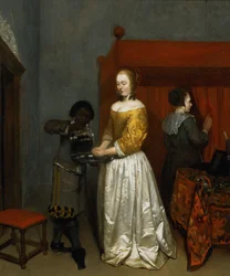 Een Dame die haar Handen Wast, 1657