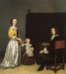 Portret van een onbekende familie