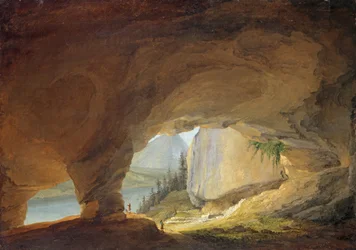 Uitzicht vanaf de Beatusgrot op het Meer van Thun, 1776