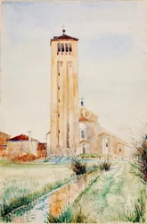 De toren, kathedraal van Torcello