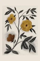 Gouden botanische schets