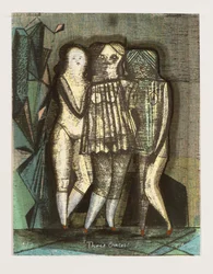 Drie Gratiën, 2014 (mokulito-litho met handkleuring)
