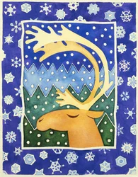 Rendieren en Sneeuwvlokken