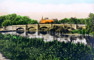 Brug over de rivier de Theems bij Clifton Hampden, 1926
