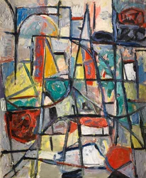 Abstracte compositie, c.1949 (olieverf op doek)