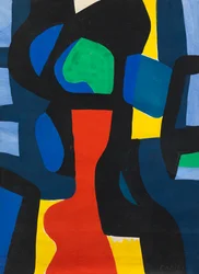 Abstracte compositie, ca.1952 (gouache op papier)