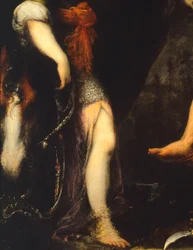 Erminia tussen herders, door Cecco Bravo (detail)
