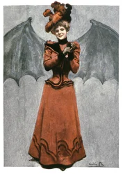 Vrouw verkleed als duivel, ca 1900