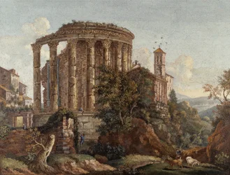 Een van een paar Romeinse micromozaïek afbeeldingen 