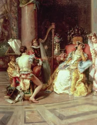 Galileo aan het hof van Isabella, detail, 1878