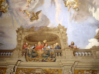 Dante, Petrarca, Cola di Rienzo, A. da Brescia en Vittorio Alfieri (detail)