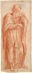 Eleazar, studie voor een fresco in de Sixtijnse Kapel, Santa Maria Maggiore, Rome