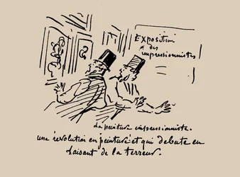Revolutie in de schilderkunst! En een angstaanjagend begin. Le Charivari, 1874
