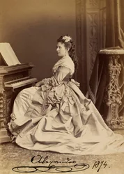 Portret van Groothertogin Alexandra Iosifovna van Saksen-Altenburg (1830-1911)