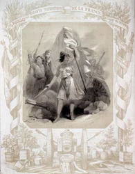 Allegorie op de patriottische liederen van Frankrijk. Tekening door Bour (19e eeuw). Parijs, B.N.