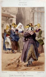 Gravure door Bour (19e eeuw, Parijs, Decoratieve Kunsten)
