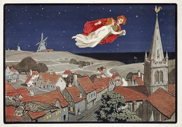 Peter en Wendy Vliegen uit Peter Pan door J M Barrie, pub.1904