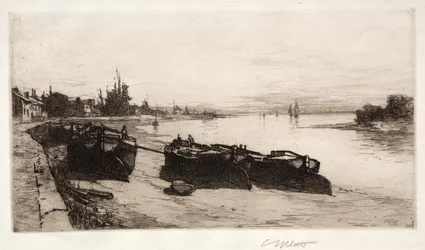 Modderboten op de Theems, 1883