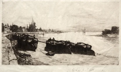 Modderboten op de Theems, 1883
