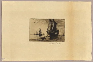 Schets van een boot