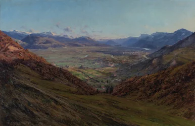 Grenoble gezien vanaf de weg naar Sappey 1912