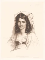 Portret van een Italiaanse vrouw