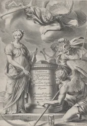 Frontispice voor Vnuiersa Historia Profana, ca. 1630-70