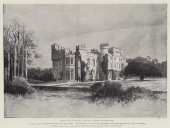 Het leven van William Ewart Gladstone, een ander uitzicht op Hawarden Castle, het favoriete huis van Mr. Gladstone