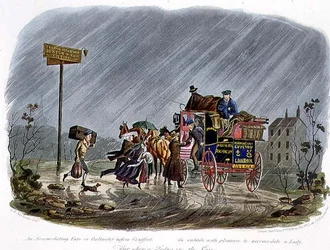 "Een meegaande rit, of galanterie voor comfort", gegraveerd door R.G. Reeve, uitgegeven door Thomas McLean