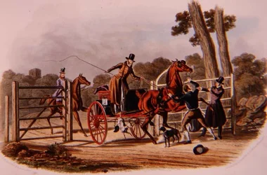 "Een ongehoorzame poortwachter", gegraveerd door R.G. Reeve, gepubliceerd door Thomas McLean