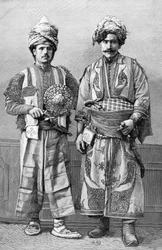 Koerden van Hazou. Gravure door Barban van fotografie.