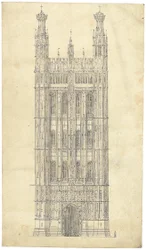 Tekening voor de Houses of Parliament, c.1836-40