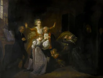 Afscheid van Lodewijk XVI door zijn Familie in de Tempel