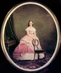 Portret van Grootvorstin Maria Alexandrovna van Rusland, 1853-1920, 1860s-1870s