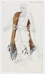 Holmès - De Zwarte Berg - kostuumontwerpen van Charles Bianchini - 10a. Koren en figuranten