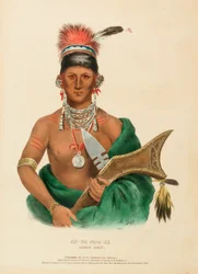 AP-PA-NOO-SE. SAUKIE CHIEF, uit de Geschiedenis van de Indianenstammen van Noord-Amerika