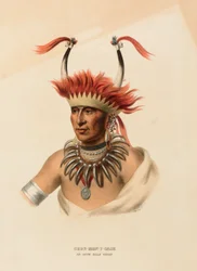 CHON-MON-I-CASE. AN OTTO HALF CHIEF, uit History of the Indian Tribes of North America