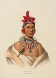 CHONO CA PE. AN OTTOE CHIEF, uit History of the Indian Tribes of North America.