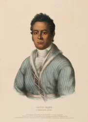 DAVID VANN. A CHEROKEE CHIEF, uit History of the Indian Tribes of North America.