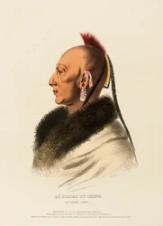 LE SOLDAT DU CHENE, AN OSAGE CHIEF, uit History of the Indian Tribes of North America.