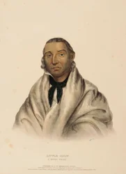 LITTLE CROW. A SIOUX CHIEF, uit History of the Indian Tribes of North America