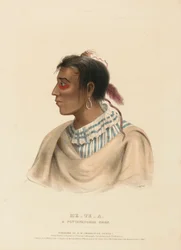 ME-TE-A, A POTTAWATOMIE CHIEF, uit History of the Indian Tribes of North America.
