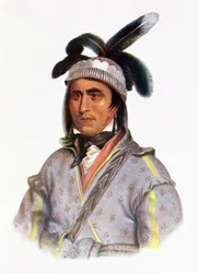 Opothle-Yoholo, een Creek Chief, 1825, illustratie uit 