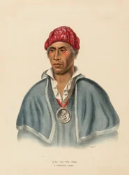 QUA-TA-WA-PLA. A SHAWANOE CHIEF uit History of the Indian Tribes of North America
