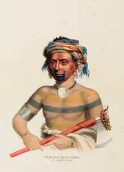 SHAU-HAU-NAPO-TINTA. EEN IOWAY OPPERHOOFD.
