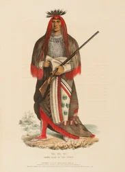 WA-NA-TA. GRAND CHIEF OF THE SIOUX, uit History of the Indian Tribes of North America