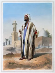 Een fellah gekleed in een haba, 1848