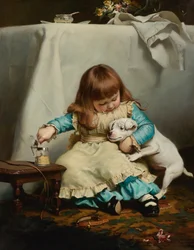 Eens gebeten, tweemaal verlegen, 1885