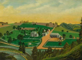 Uitzicht op de boerderij van Benjamin Reber, 1872